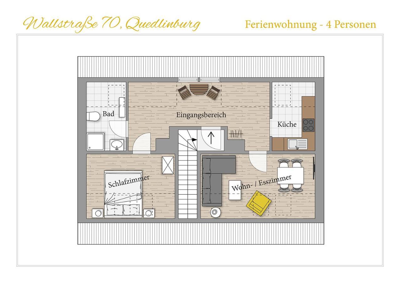 Ferienwohnung Quedlinburg Harz Esterno foto